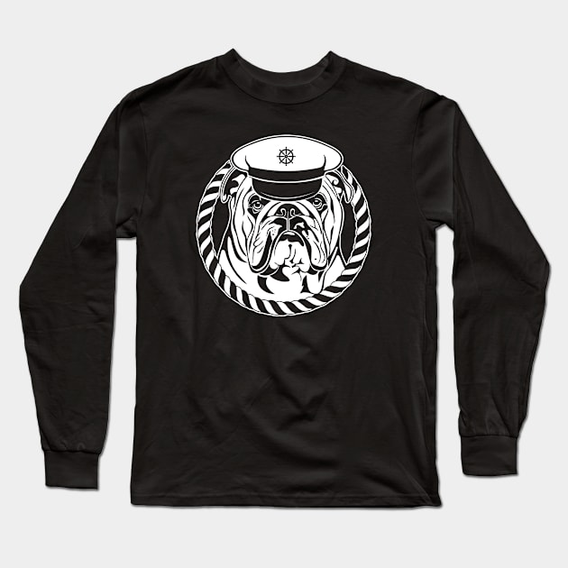 Funny Proud British Bulldog dog English Bulldog portrait Long Sleeve T-Shirt by wilsigns